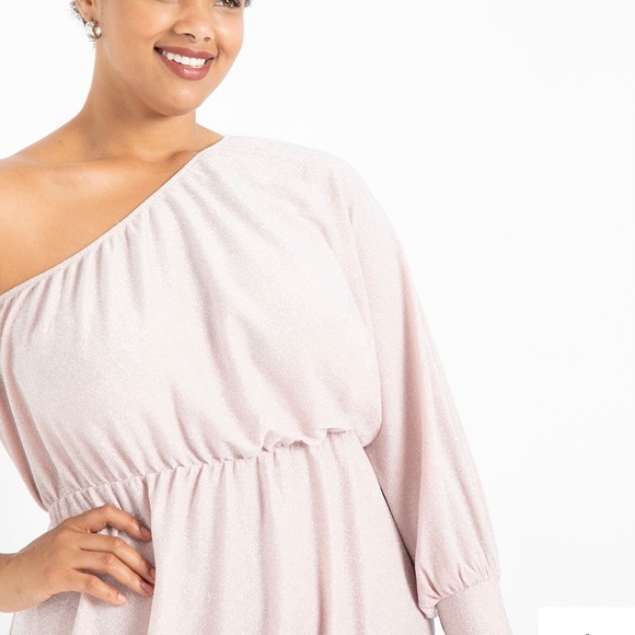 NWT Eloquii Sparkly One Shoulder Dress - Picture 3 of 9